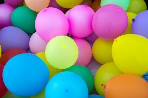 balloons are static and attract fur.